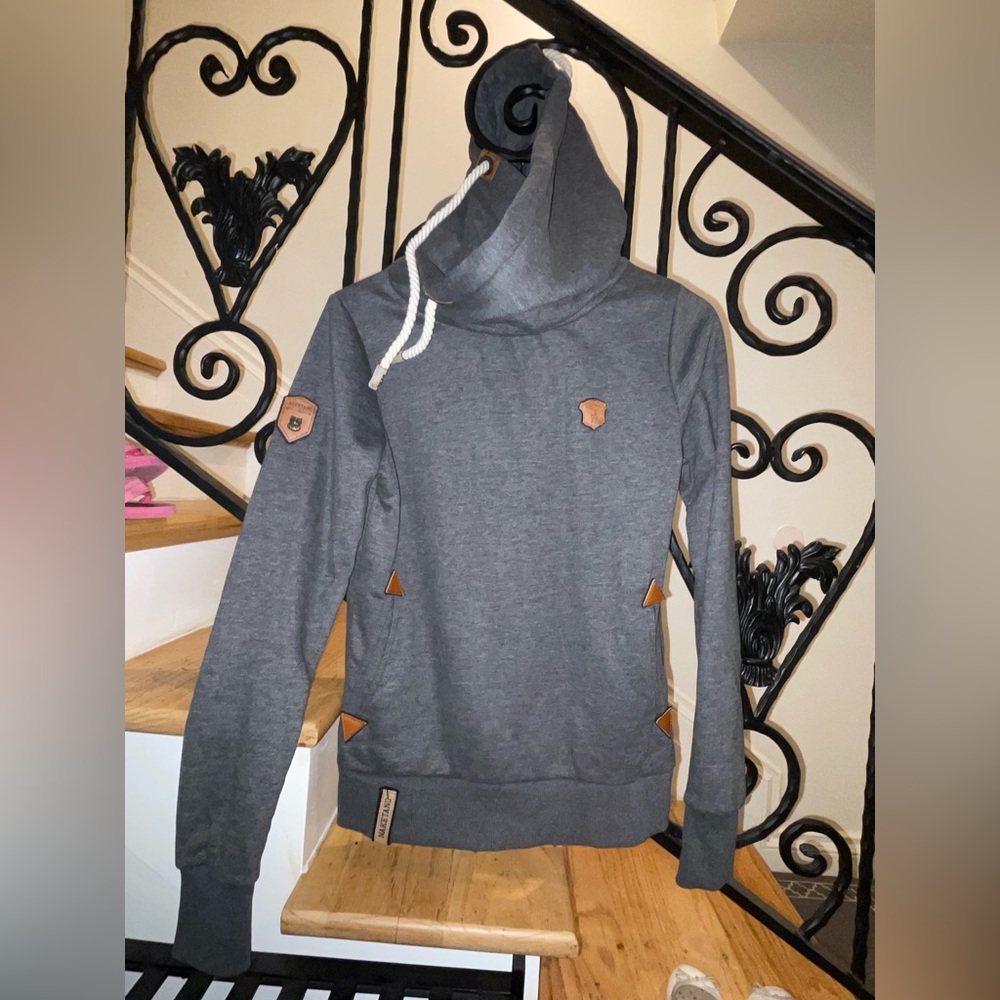 Dark Grey Naketano cowlneck sweater- Like new, hardly worn, great compliment get